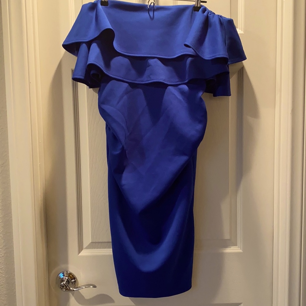 This is a super cute Blue Maternity Dress!